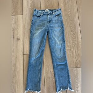 Paige jeans size 26 ankle cut frayed